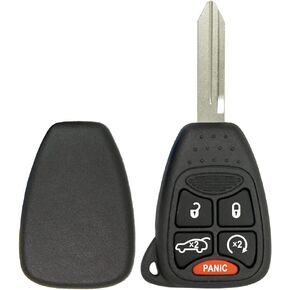 Keyless2Go Replacement for 5 Button Remote Key Shell Chrysler Jeep Dodge OHT692427AA- 2 Pack
