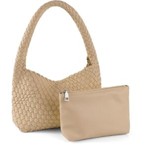 Handmade Woven Bag Women Shoulder Handbags Vegan Leather Tote Bag With Purses Woven Tote Bag Shoulder Bag Underarm Bag