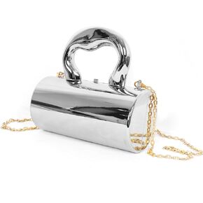 Fashion acrylic handbag, acrylic Y2K purse;black/silver/gold clutch purse for women