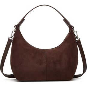 Suede Crescent Bag Women 2024 Retro Suede Slouchy Bag Fall Work Handbag Shoulder Bag Slouchy Tote Underarm Purse