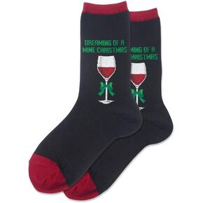 Hotsox Dreaming Of A Wine Xmas Socks 1 Pair