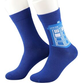 G2TUP Dr Who Socks Police Box Gift Dr Who Theme Movie Socks Policeman Box Doctor Merchandise