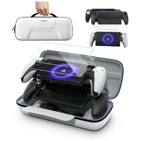 Syntech 3 in 1 Accessories Bundle for PS Portal with Portable Carrying Case, Silicone Cover and 2-Pack Screen Protector Compatible with PlayStation Portal Accessories, Tailored Protection Set