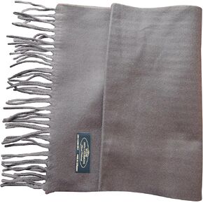 Annys Super Soft 100% Cashmere Scarf 12 X 72 with Gift Bag (Dark Brown)