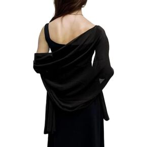 Dressy Shawls for Evening Dress Chiffon Wraps Elegant Soft Silky Wedding Bridal Scarf