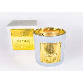 Luxury Candle for Relaxing & Good Night’s Sleep, Manifesting Vibrational Energy Candle, 100% Essential Oil, Soy Wax, 400g, 60 hrs of Burn time