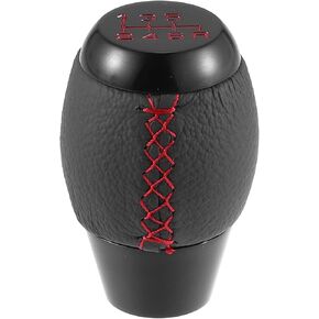 X AUTOHAUX 6 Speed Manual Gear Stick Shift Knob Transmission with Dust Cover Gear Lever Stick Shifter Handle for Honda Civic 1992-1995 Black