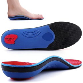 Walkomfy Heavy Duty Support Pain Relief Orthotics - 210+ lbs Plantar Fasciitis High Arch Support Insoles for Men Women, Flat Feet Orthotic Insert, Work Boot Shoe Insole, Absorb Shock with Every Step