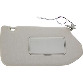 Passenger Side Sun Visor Right Side Tan Beige with Lamp - Compatible with Nissan & Infiniti Vehicles - Pathfinder, QX60, 2013 JX35 - Replaces 96400-9PB0A, 96400-3JA0A, 964003JA0A, 964009PB0A