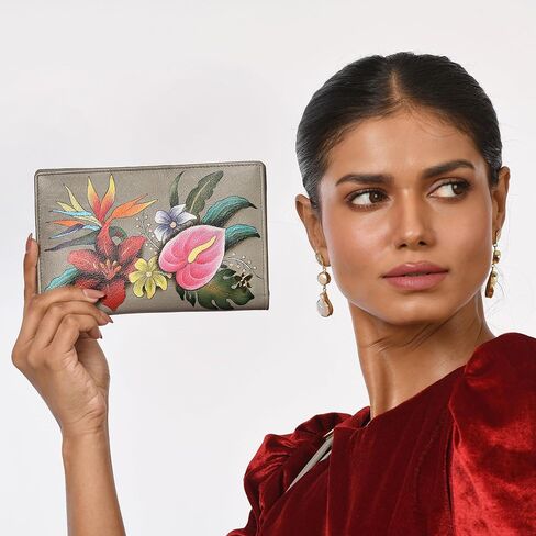 Anuschka Women's Original Hand-Painted Genuine Leather Two Fold Wallet in Saudi Arabia