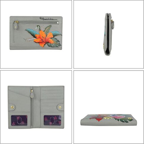Anuschka Women's Original Hand-Painted Genuine Leather Two Fold Wallet in Saudi Arabia