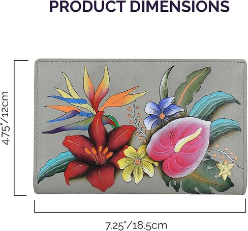 Anuschka Women's Original Hand-Painted Genuine Leather Two Fold Wallet in Saudi Arabia