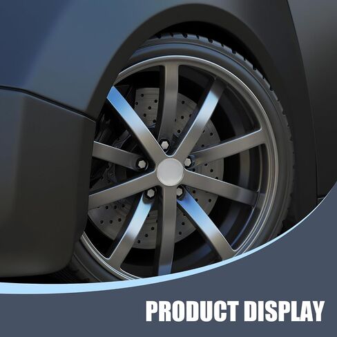 4 PCS Car Modified Hub Center Caps, Steel Rim Snap-On Hub Center Caps, Replaceable 2.12 in Outer Diameter x 1.96 in Inner Diameter ABS Car Accessories (Silver) in Saudi Arabia