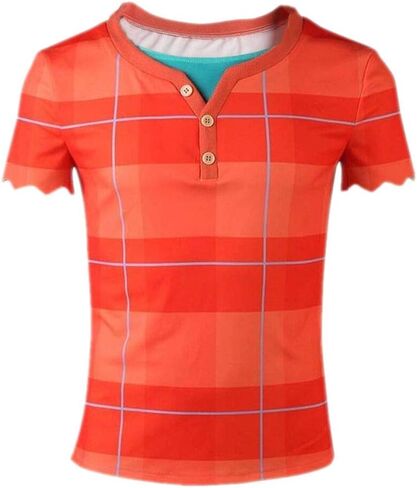 Ralph Breaks Cosplay Costume T Shirt Ralph Halloween Cosplay Suit Top Shirt Overalls Pants for Adult in Saudi Arabia