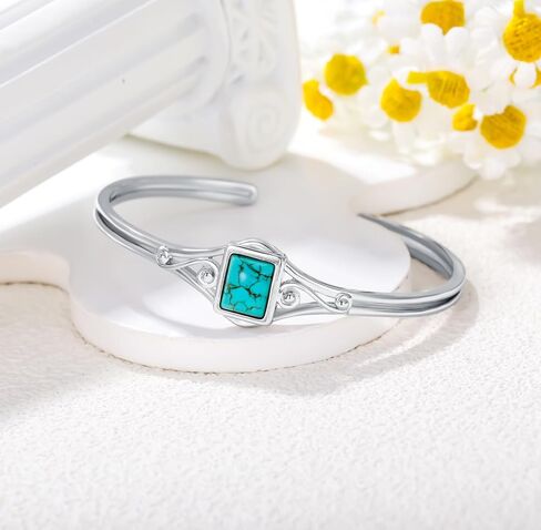 سوار من حجر الفيروز الأصلي المربع للنساء in Kuwait