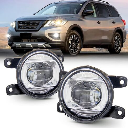 New Version LED Fog Light Compatible With Honda Civic 2013-2021 / Honda Fit 2015-2020/ Honda HR-V 2019-2020/ Honda Accord 2013-2015 LED Fog Lamps(Black) in Saudi Arabia