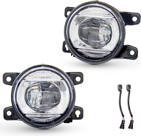 New Version LED Fog Light Compatible With Honda Civic 2013-2021 / Honda Fit 2015-2020/ Honda HR-V 2019-2020/ Honda Accord 2013-2015 LED Fog Lamps(Black) in Saudi Arabia