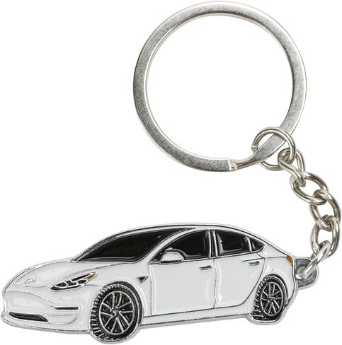 Keychain Compatible with Tesla Model 3 Key Card Holder Decoration Zinc Alloy Key Chain Model Key Fob Cover Decorate in Saudi Arabia