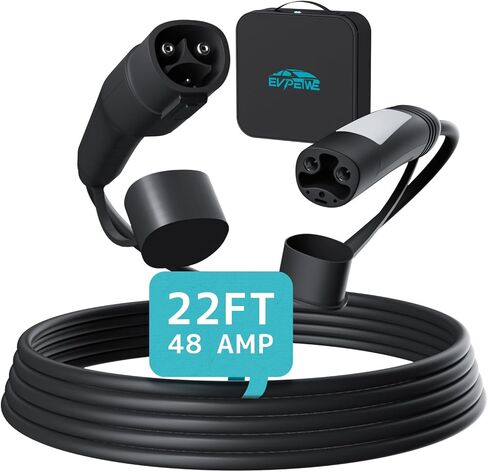 25ft Extension Cord for Tesla 11kW 48A 240V Extension Cable for Tesla Charger Compatible with Model 3/Y/X/S/Cybertruck, Extension Cord with NACS Plug for Level 1 & 2 Tesla Wall Connector in Saudi Arabia