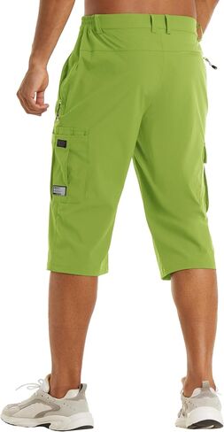 TACVASEN Men's Capri Pants Long Shorts Below Knee Cargo Shorts 3/4 Hiking Lightweight Quick Dry with Pockets for Workout in Saudi Arabia