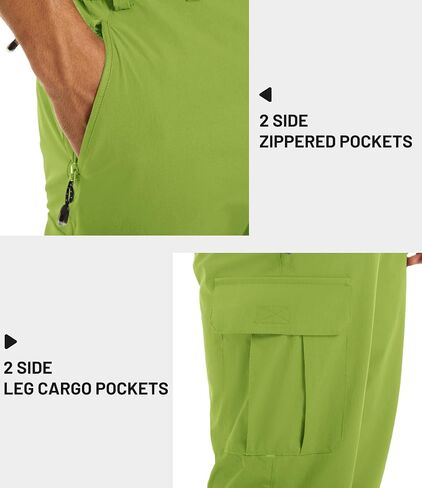 TACVASEN Men's Capri Pants Long Shorts Below Knee Cargo Shorts 3/4 Hiking Lightweight Quick Dry with Pockets for Workout in Saudi Arabia
