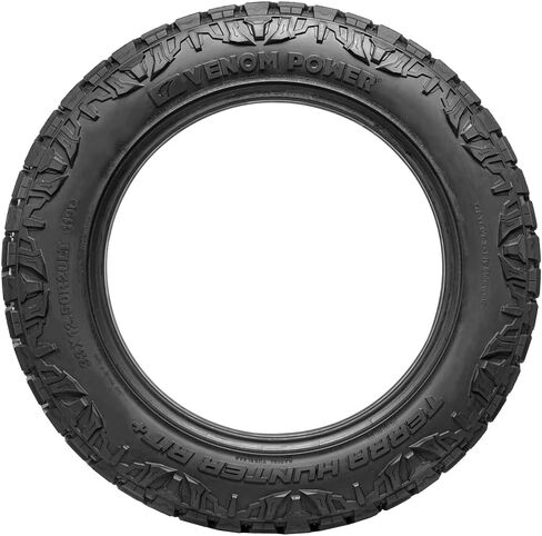 Venom Power Terra Hunter R/T+ إطار شعاعي للشاحنة الخفيفة للطرق الوعرة والطين لجميع التضاريس - 37X13.50R26LT 37X13.50X26 37X13.50-26 117Q نطاق التحميل F LRF 12-Ply BSW جدار جانبي أسود in Kuwait