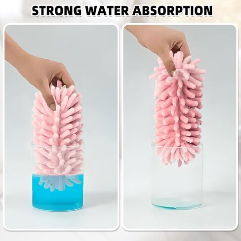 2Pcs Car Interior Duster with Extension Pole Soft Dash Vent Dusting Car Detailing Wash Brushes with Long Handle Duster Cleaner Tool New Car Must Haves for Car Cleaning Supplies (Pink) in Kuwait