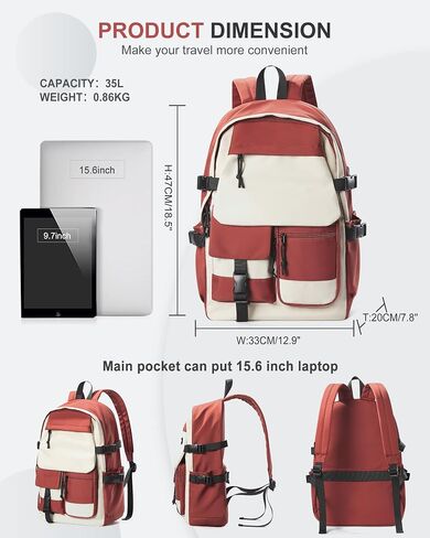 winspansy Small Beige Backpack for College,Waterproof Travel Canvas Carry on Backpack for Women Men,Lightweight Casual Bookbag Backpacks Rucksack Mochila de Viaje in Saudi Arabia