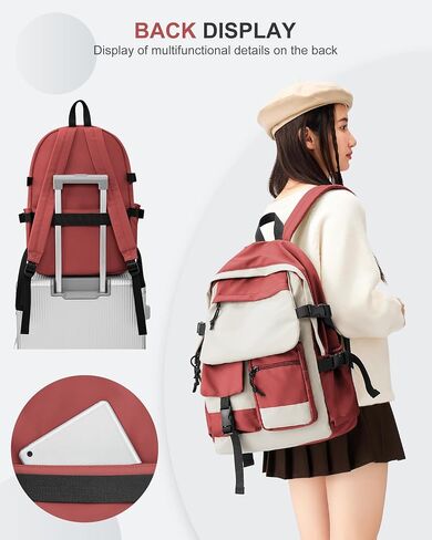 winspansy Small Beige Backpack for College,Waterproof Travel Canvas Carry on Backpack for Women Men,Lightweight Casual Bookbag Backpacks Rucksack Mochila de Viaje in Saudi Arabia