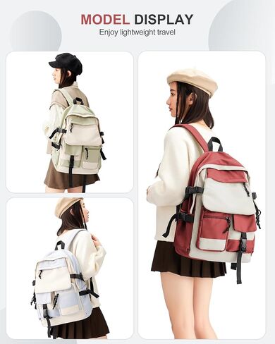 winspansy Small Beige Backpack for College,Waterproof Travel Canvas Carry on Backpack for Women Men,Lightweight Casual Bookbag Backpacks Rucksack Mochila de Viaje in Saudi Arabia