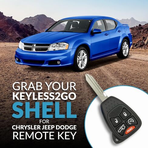 Keyless2Go Replacement for 5 Button Remote Key Shell Chrysler Jeep Dodge OHT692427AA- 2 Pack in Saudi Arabia