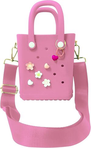 Rubber Beach Bag with Strap, Bitty EVA Tote Bag with 6 Charms in Saudi Arabia