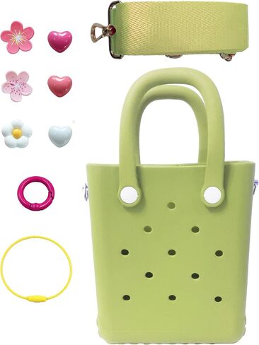 Rubber Beach Bag with Strap, Bitty EVA Tote Bag with 6 Charms in Saudi Arabia