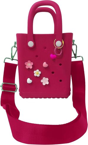 Rubber Beach Bag with Strap, Bitty EVA Tote Bag with 6 Charms in Saudi Arabia