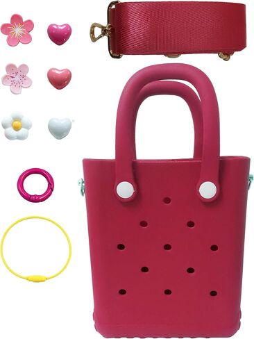 Rubber Beach Bag with Strap, Bitty EVA Tote Bag with 6 Charms in Saudi Arabia