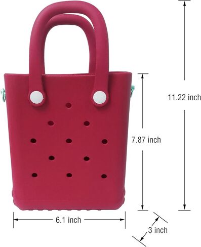 Rubber Beach Bag with Strap, Bitty EVA Tote Bag with 6 Charms in Saudi Arabia