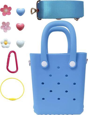 Rubber Beach Bag with Strap, Bitty EVA Tote Bag with 6 Charms in Saudi Arabia