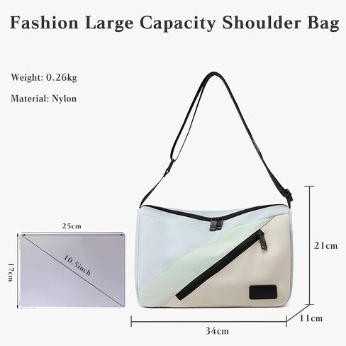 Nylon Crossbody Bag for Women Waterproof Shoulder Bag Casual Handbag Multi Pockets Messenger Bag Top Handle Bag in Kuwait