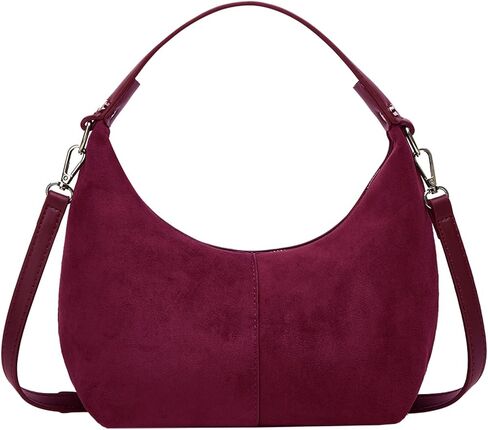 Suede Crescent Bag Women 2024 Retro Suede Slouchy Bag Fall Work Handbag Shoulder Bag Slouchy Tote Underarm Purse in Kuwait