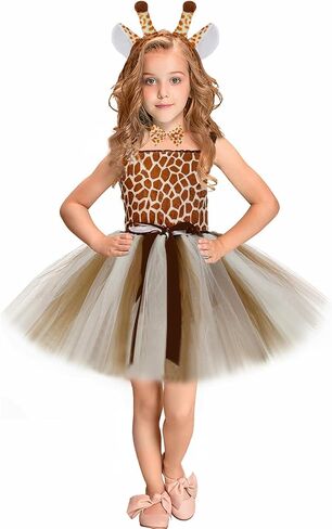 Girls Animal Costumes for Kids Halloween Christmas Jungle Party Fancy Tutu Dress Up Clothes in Kuwait