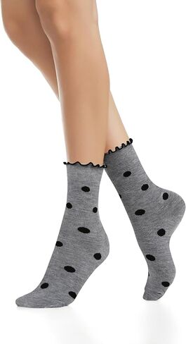 Benefeet Sox Womens Cute Socks Ruffle Socks Cotton Fashion Socks for Women Crew Turn Cuff Socks Funny Cool Summer Socks in Kuwait