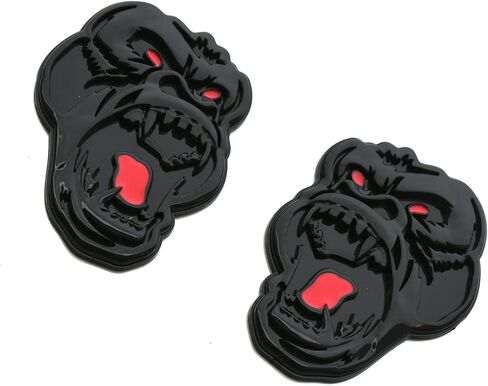 2Pcs Angry Gorilla Ape Emblems 3D Car Truck Motorcycles Side Rear Styling Decal Sticker Gorilla Badge Custom New (Glossy Black) in Kuwait