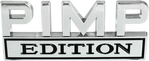 Pimp Edition Car Emblem, 3D Auto Badge Sticker Decal Compatible with Universal Vehicle Truck SUV, 2Pcs in Saudi Arabia