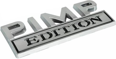 Pimp Edition Car Emblem, 3D Auto Badge Sticker Decal Compatible with Universal Vehicle Truck SUV, 2Pcs in Saudi Arabia