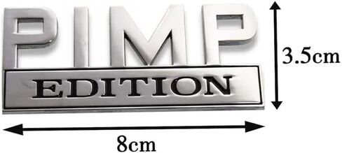 Pimp Edition Car Emblem, 3D Auto Badge Sticker Decal Compatible with Universal Vehicle Truck SUV, 2Pcs in Saudi Arabia