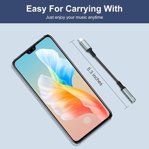 محول مقبس سماعة رأس أنثى USB من النوع C إلى 3.5 ملم (عبوة من قطعتين)، سلك كابل USB C إلى Aux Audio Dongle لهاتف iPhone 15/15 Pro Max/15 Plus/، iPad Pro MacBook Pixel XL Samsung Galaxy S20 S21 S23 S23+ in Kuwait