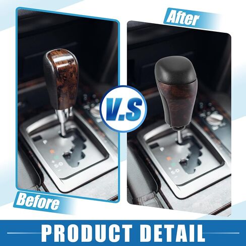 Car Automatic Gear Stick Shift Knob Gear Shift Knob Stick Shifter for Toyota Tacoma 2016-2021 Highlander 2014-2019 Black Gold Tone in Saudi Arabia