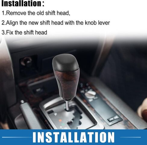 Car Automatic Gear Stick Shift Knob Gear Shift Knob Stick Shifter for Toyota Tacoma 2016-2021 Highlander 2014-2019 Black Gold Tone in Saudi Arabia