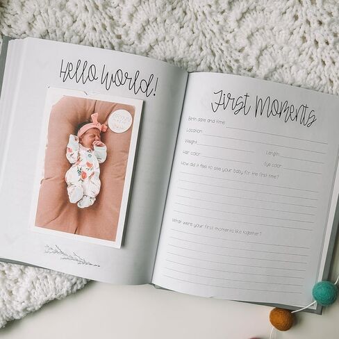 Pregnancy Journal Memory Book for Expecting Moms (Grey) by This Little Love Co in Saudi Arabia
