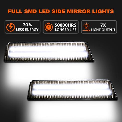 أضواء العلامات الجانبية لتشالنجر 2008 2009 2010 2011 2012 2013 2014 مصابيح LED بيضاء أمامية وخلفية لون مدخن، 4 قطعة in Kuwait